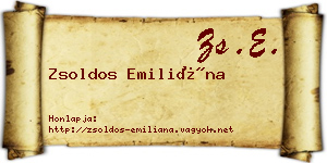 Zsoldos Emiliána névjegykártya